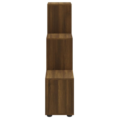 Staircase Bookcase Brown Oak 107 cm Engineered Wood