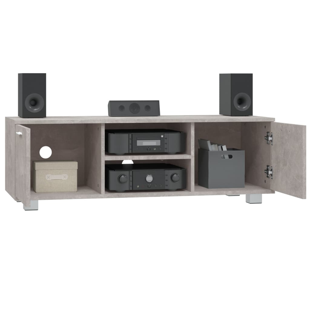TV Cabinet Concrete Grey 120x40.5x35 cm Engineered Wood