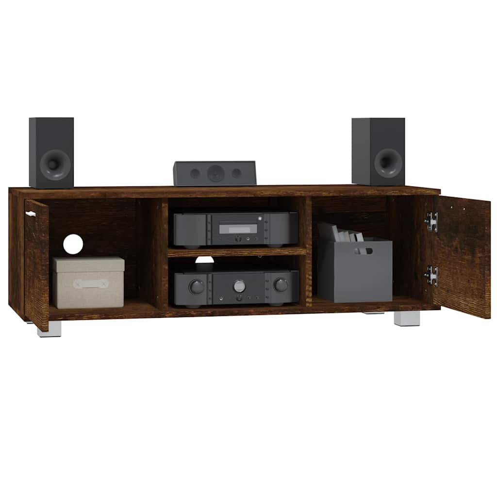 TV Cabinet Smoked Oak 120x40.5x35 cm Engineered Wood