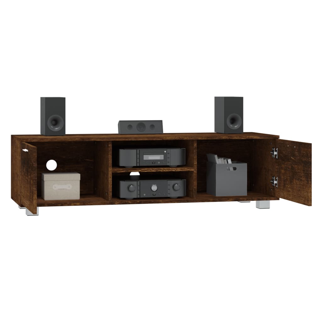 TV Cabinet Smoked Oak 140x40.5x35 cm Engineered Wood