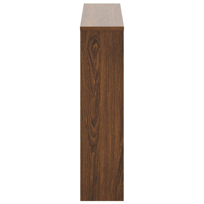 Shoe Cabinet with Mirror 2-Layer Brown Oak 63x17x67 cm
