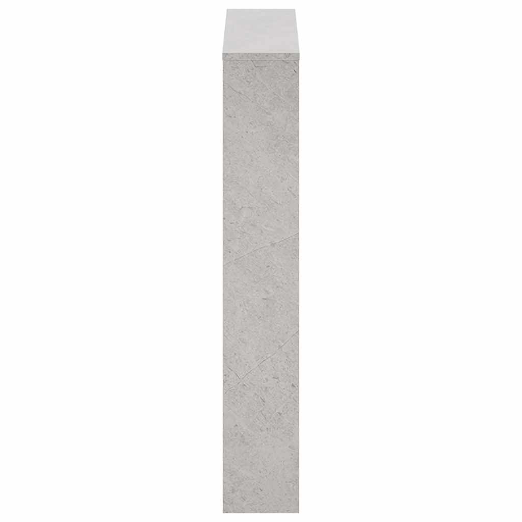 Shoe Cabinet with Mirror 3-Layer Concrete Grey 63x17x102.5 cm