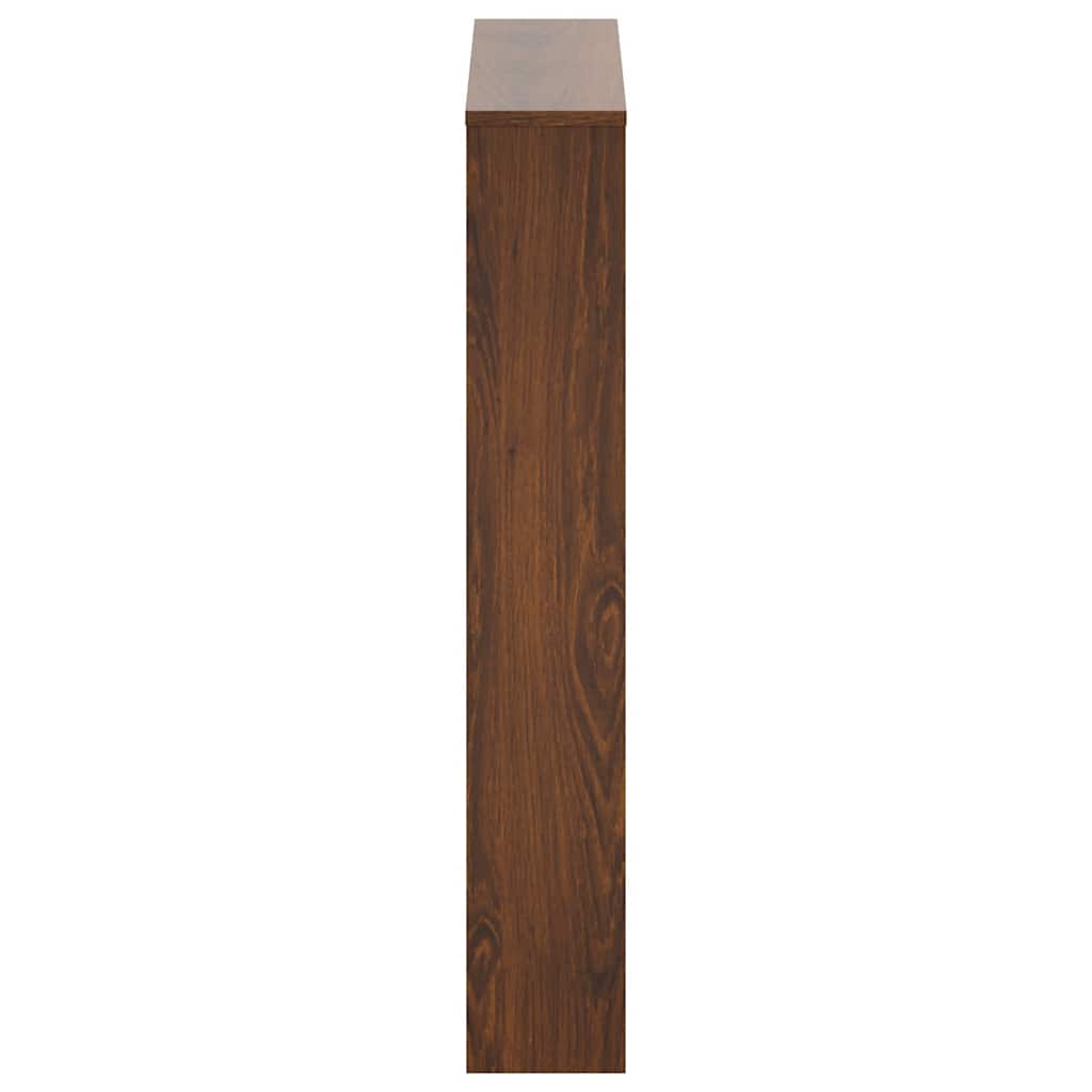 Shoe Cabinet with Mirror 3-Layer Brown Oak 63x17x102.5 cm