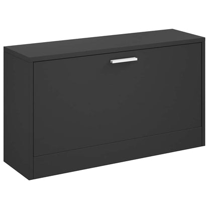 Shoe Bench Black 80x24x45 cm Engineered Wood