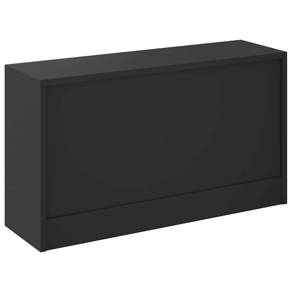 Shoe Bench Black 80x24x45 cm Engineered Wood