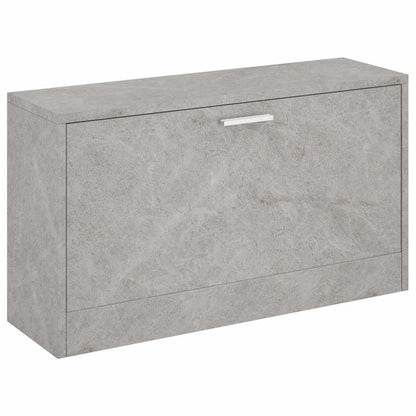 Shoe Bench Concrete Grey 80x24x45 cm Engineered Wood