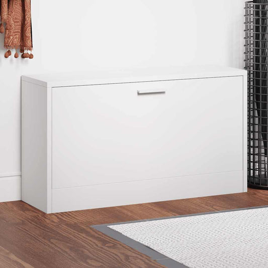 Shoe Bench High Gloss White 80x24x45 cm Engineered Wood