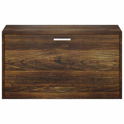 Shoe Bench Smoked Oak 80x24x45 cm Engineered Wood