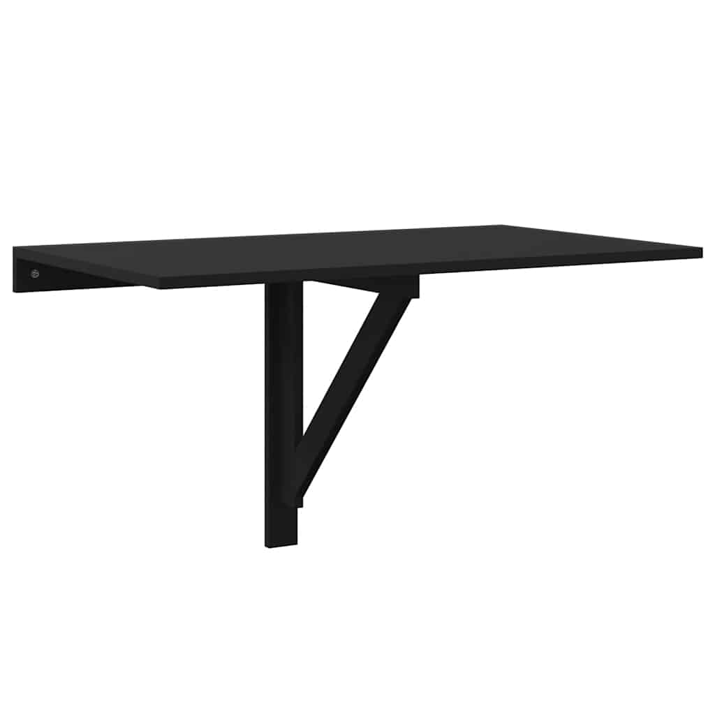 Folding Wall Table Black 100x60x56 cm Engineered Wood