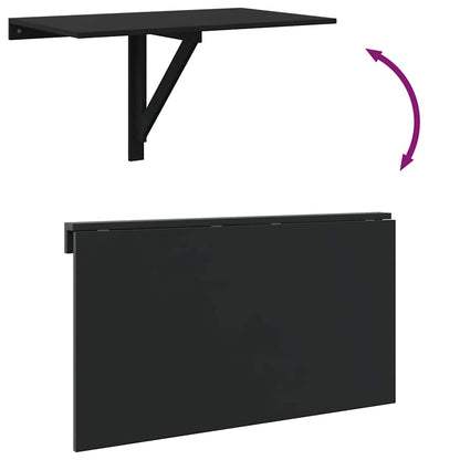 Folding Wall Table Black 100x60x56 cm Engineered Wood