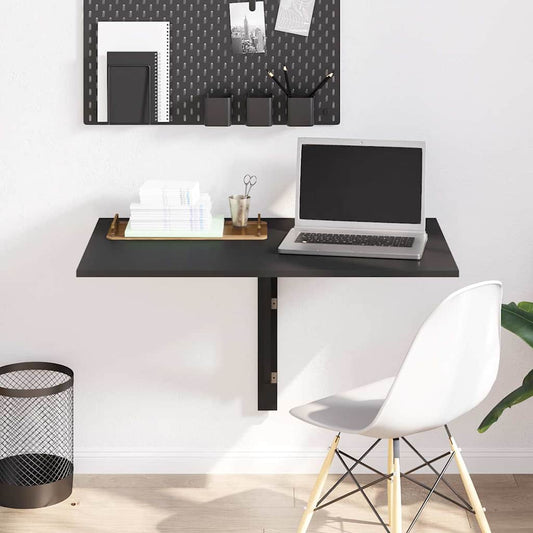Folding Wall Table Black 100x60x56 cm Engineered Wood