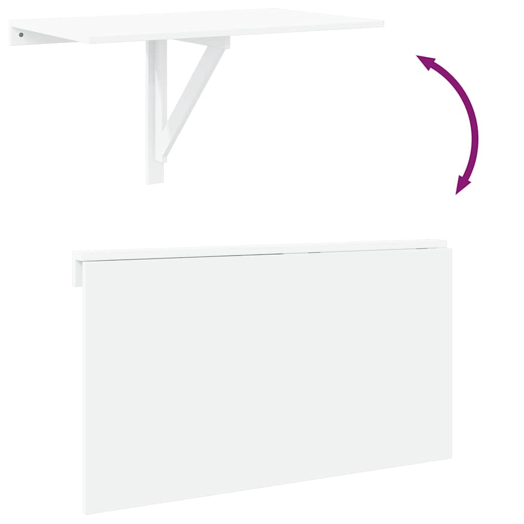 Folding Wall Table High Gloss White 100x60x56 cm Engineered Wood