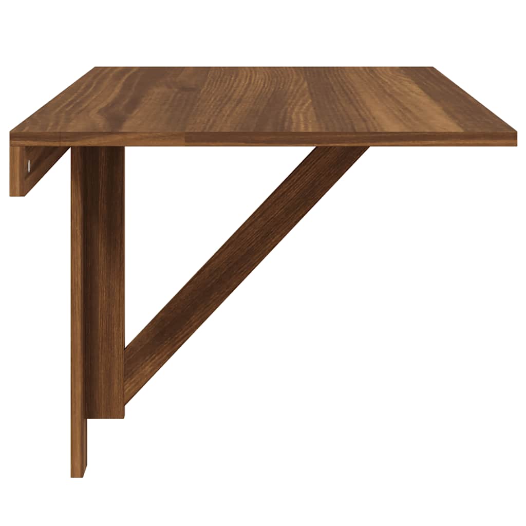 Folding Wall Table Brown Oak 100x60x56 cm Engineered Wood