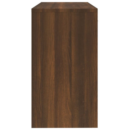 Desk with Drawer&Cabinet Brown Oak 100x40x73 cm Engineered Wood