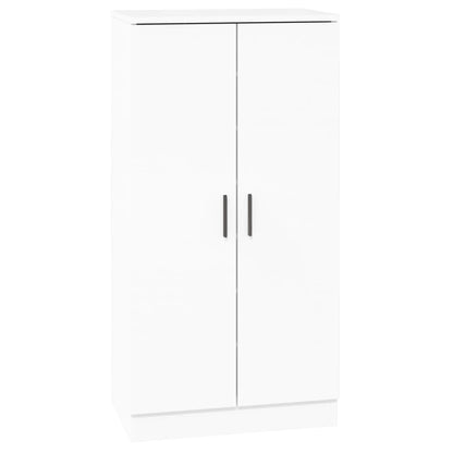 Shoe Cabinet High Gloss White 55x35x108 cm Engineered Wood