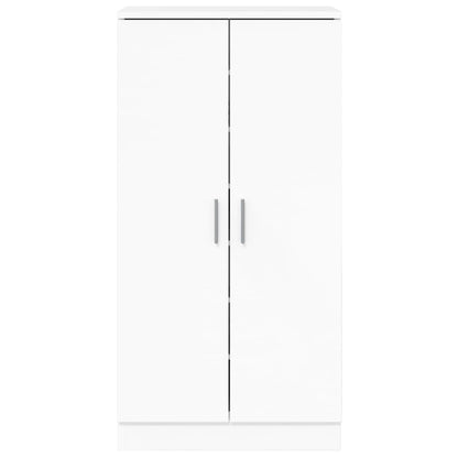 Shoe Cabinet High Gloss White 55x35x108 cm Engineered Wood
