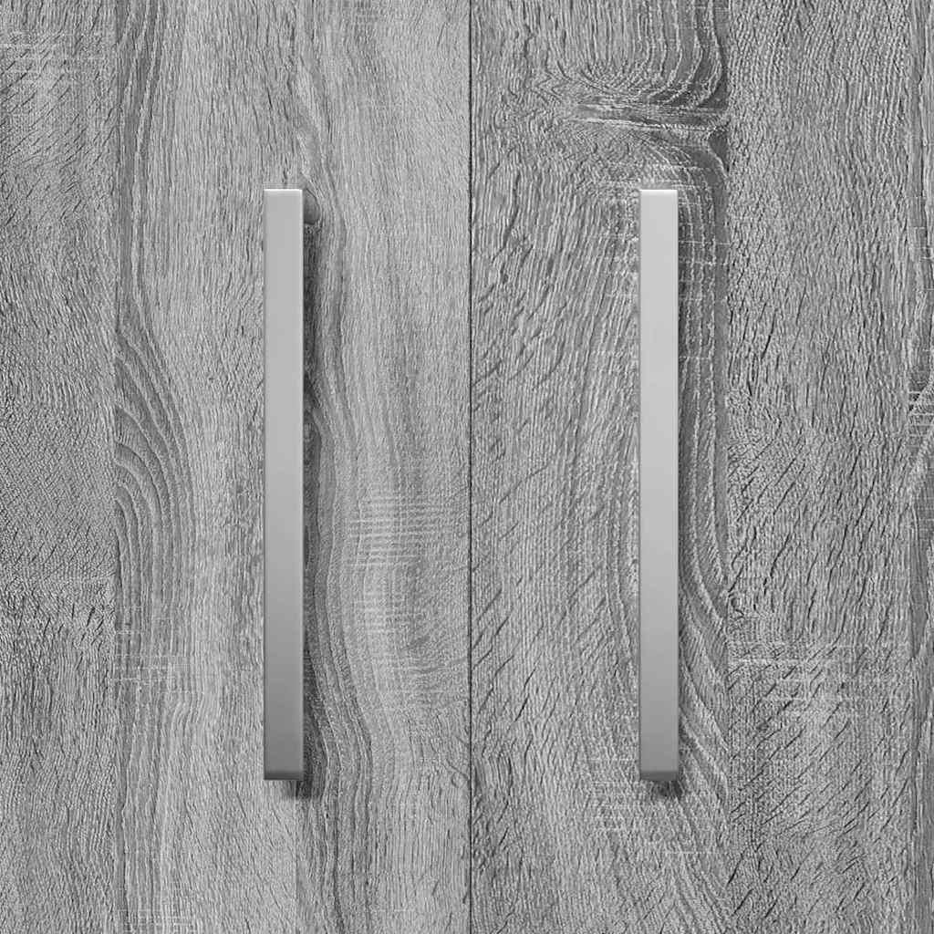 Shoe Cabinet Grey Sonoma 55x35x108 cm Engineered Wood