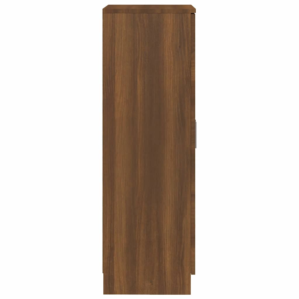 Shoe Cabinet Brown Oak 55x35x108 cm Engineered Wood