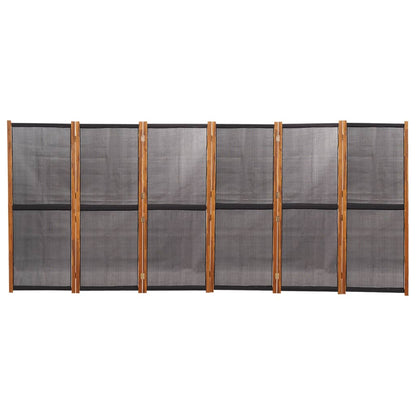 6-Panel Room Divider Black 420x180 cm