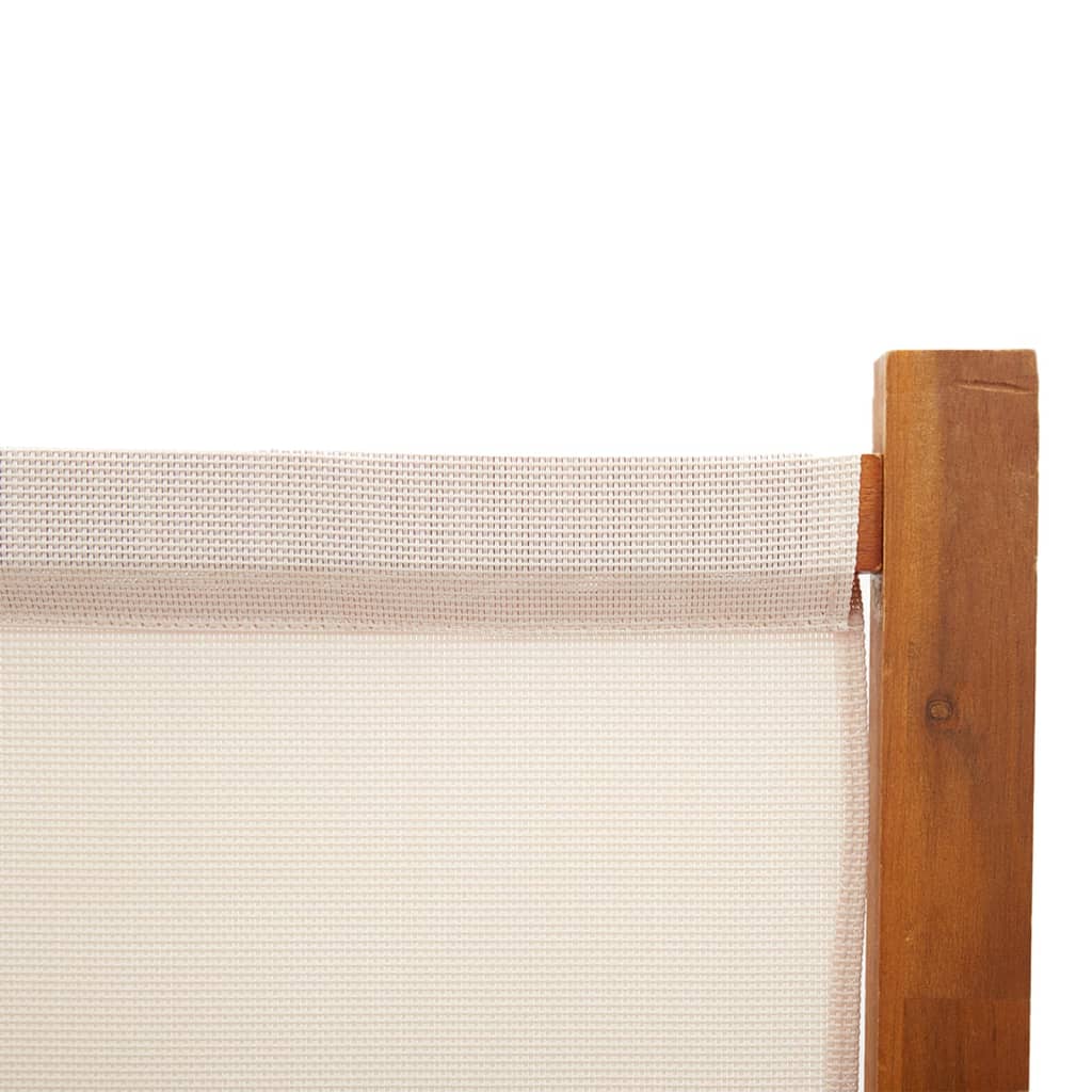 3-Panel Room Divider Cream White 210x180 cm