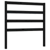 Bed Headboard Black 96x4x100 cm Solid Wood Pine