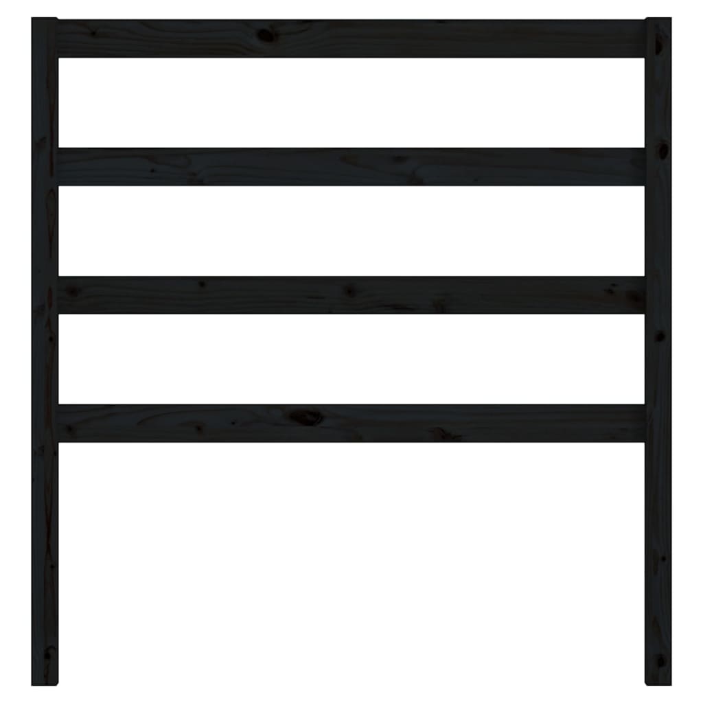 Bed Headboard | Black | Solid pine wood | Suitable for double bed