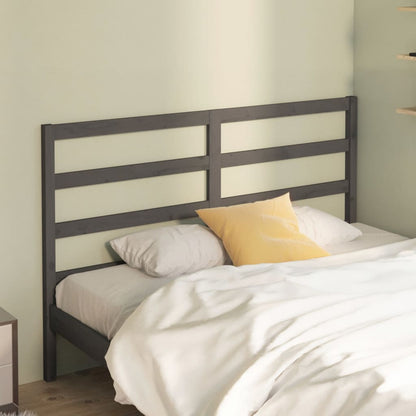 Bed Headboard | Grey | Solid pine wood | Attractive Design | Rectangular