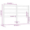 Bed Headboard White 146x4x100 cm Solid Wood Pine