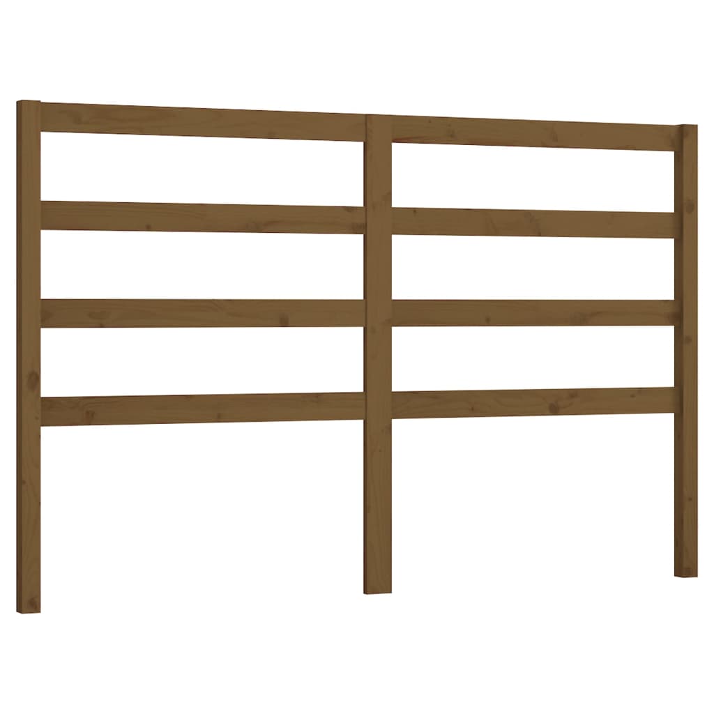 Bed Headboard | Honey Brown | Solid Pine Wood | 156x4x100 cm | Durable