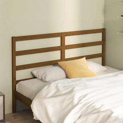 Bed Headboard | Honey Brown | Solid Pine Wood | 156x4x100 cm | Durable