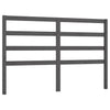 Bed Headboard Grey 166x4x100 cm Solid Wood Pine