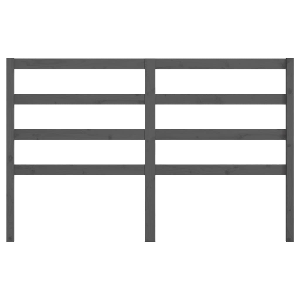 Bed Headboard | Grey | Solid pine wood | 166x4x100 cm | Bed Headboard