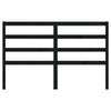 Bed Headboard Black 166x4x100 cm Solid Wood Pine