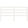 Bed Headboard White 206x4x100 cm Solid Wood Pine