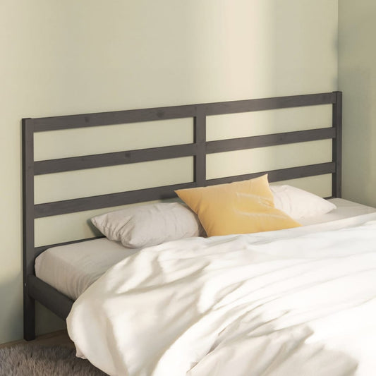 Bed Headboard | Grey | Solid pine wood | Standard | Simple