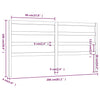 Bed Headboard Honey Brown 206x4x100 cm Solid Wood Pine