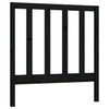 Bed Headboard Black 81x4x100 cm Solid Wood Pine