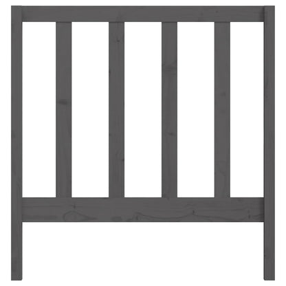Bed Headboard | Grey | Solid Pine Wood | 96 x 4 x 100 cm | Stylish Design
