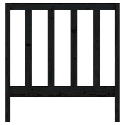 Bed Headboard | Black | Solid Pine Wood | Standard | Durable