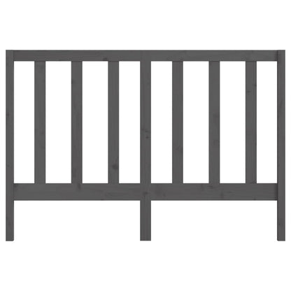 Bed Headboard Grey 126x4x100 cm Solid Wood Pine