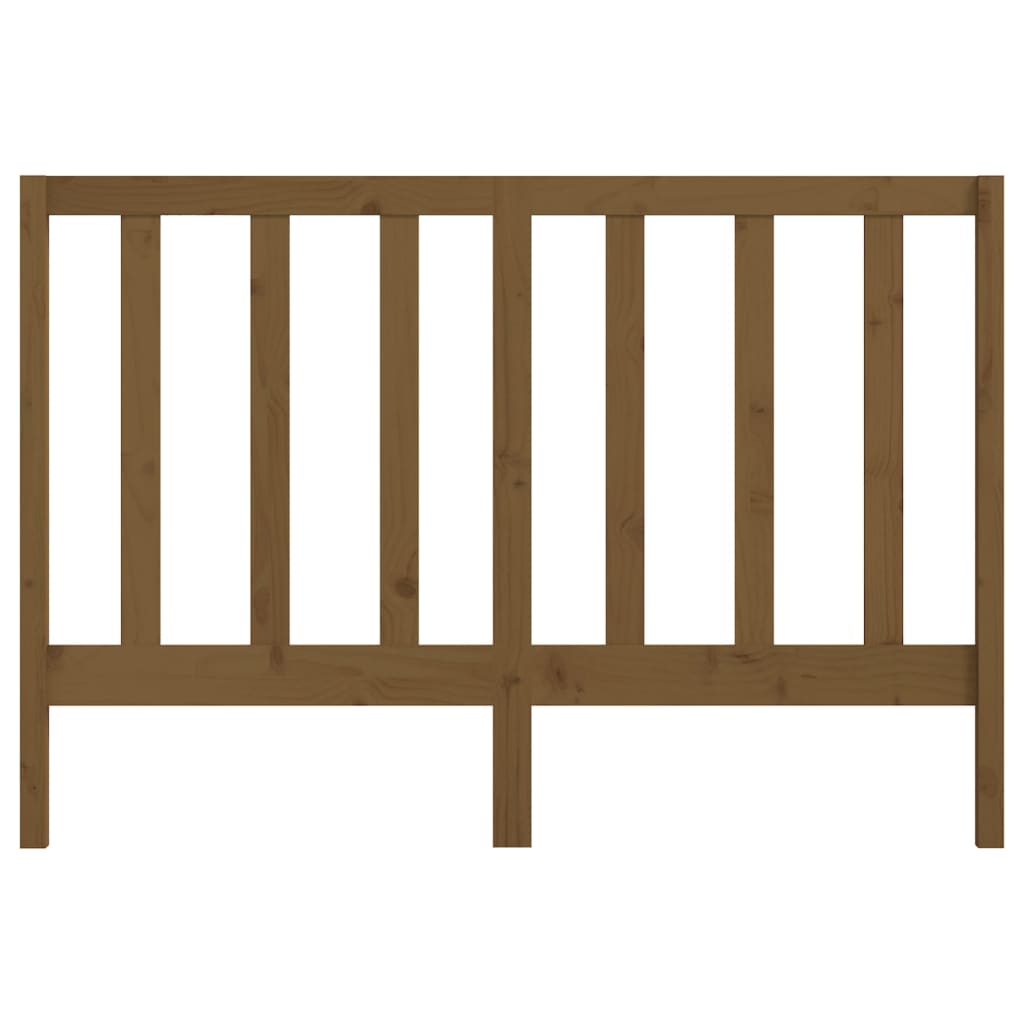 Bed Headboard Honey Brown 126x4x100 cm Solid Wood Pine