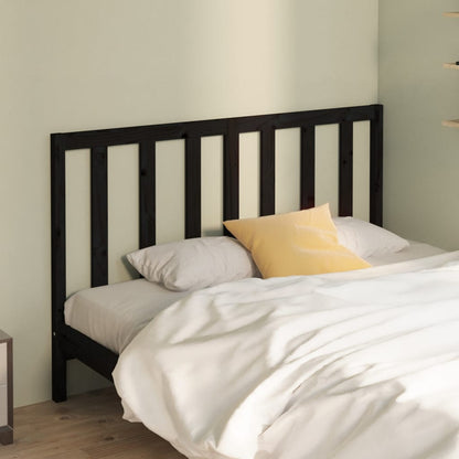 Bed Headboard | Black | Solid Pine Wood | Large |  Appealing Design
