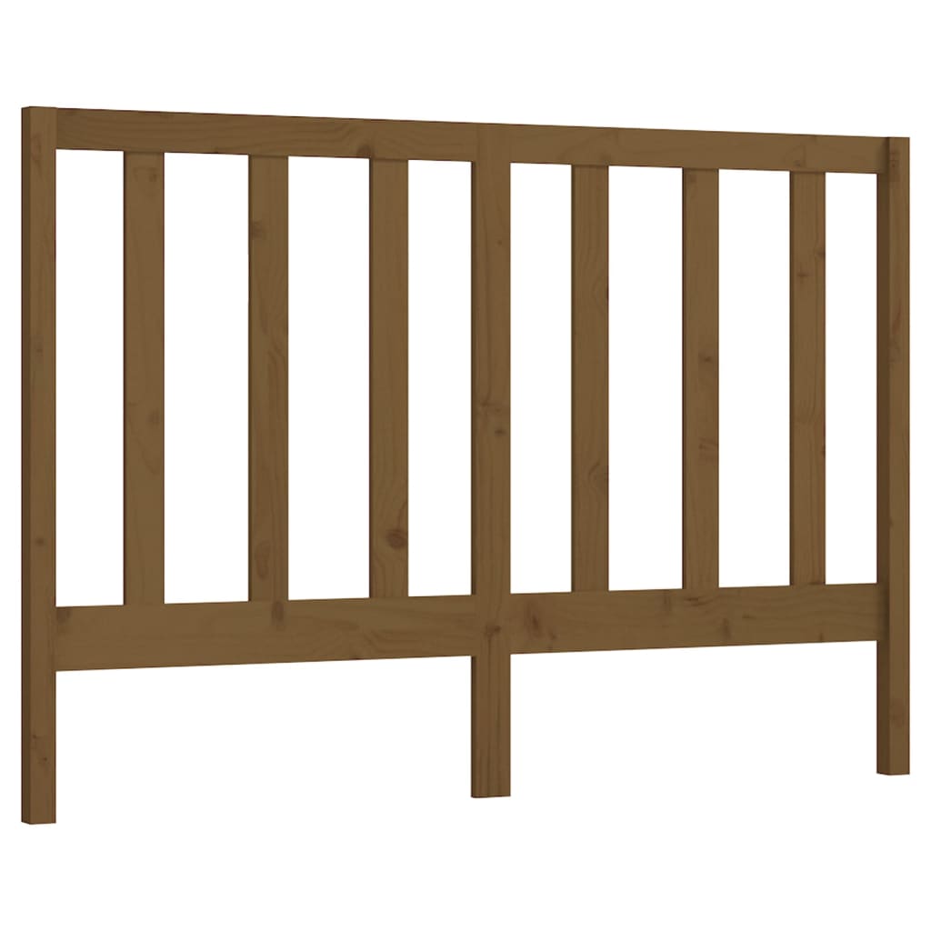 Bed Headboard | Honey brown | Solid pinewood | 156x4x100 cm