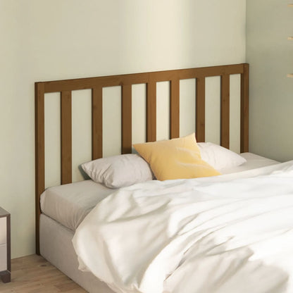 Bed Headboard | Honey brown | Solid pinewood | 156x4x100 cm