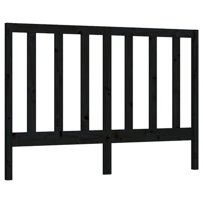 Bed Headboard | Black | Solid Pine Wood | Medium |  Hardwood