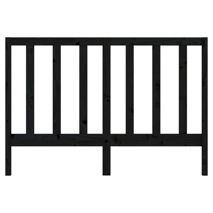 Bed Headboard | Black | Solid Pine Wood | Medium |  Hardwood