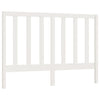 Bed Headboard White 166x4x100 cm Solid Wood Pine
