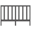Bed Headboard Grey 166x4x100 cm Solid Wood Pine