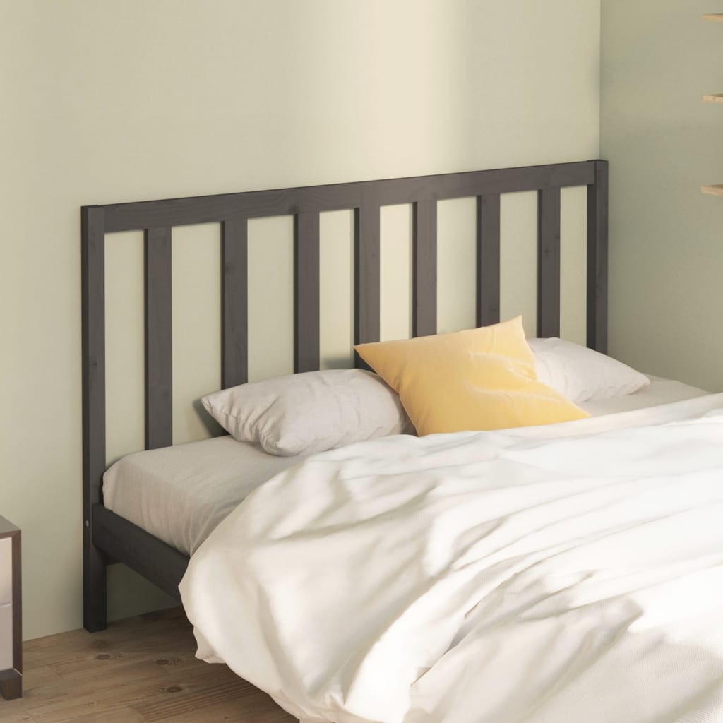 Bed Headboard | Grey | Solid pine wood | 166x4x100 cm | Great Design