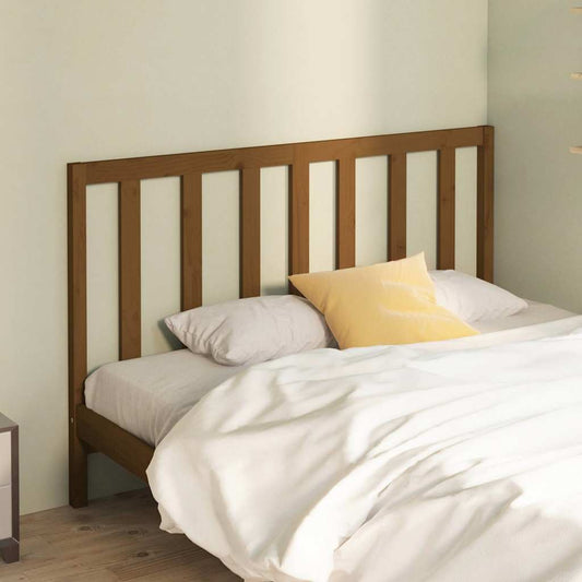 Bed Headboard | Honey brown | Solid pine wood | Standard Euro bed size